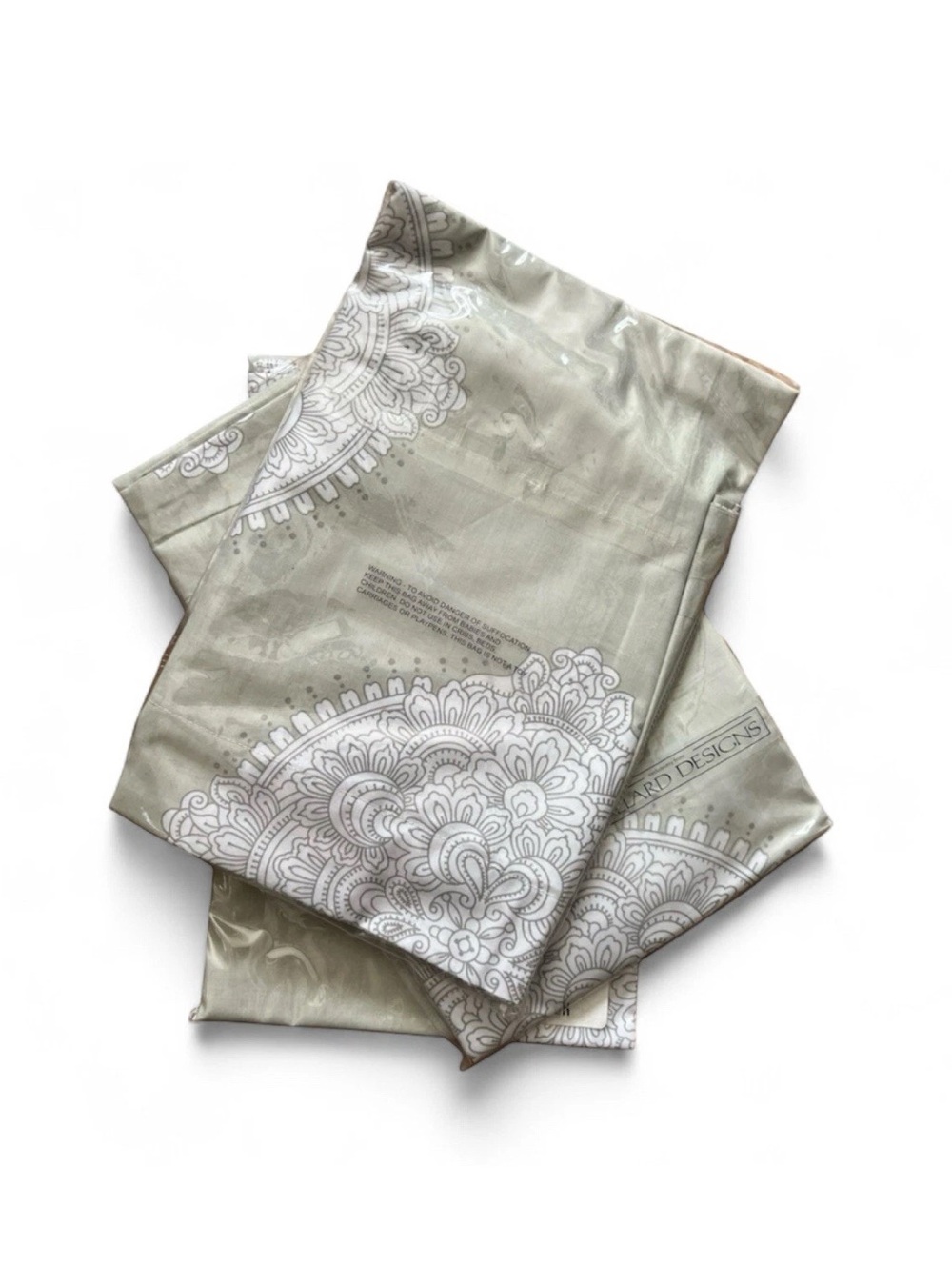 3 Ballard Designs Lola Medallion Euro Shams in Spa Green NIP
